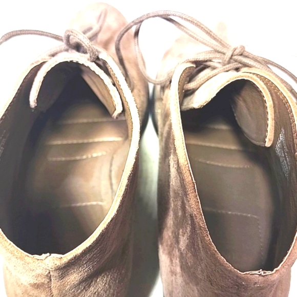 Women's Tan And Black Suede Lace-Up Booties White Mountain Size 9 - Picture 8 of 9